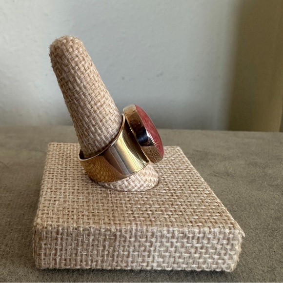 Rhodochrosite & sterling silver statement by Jay King - Picture 3 of 12